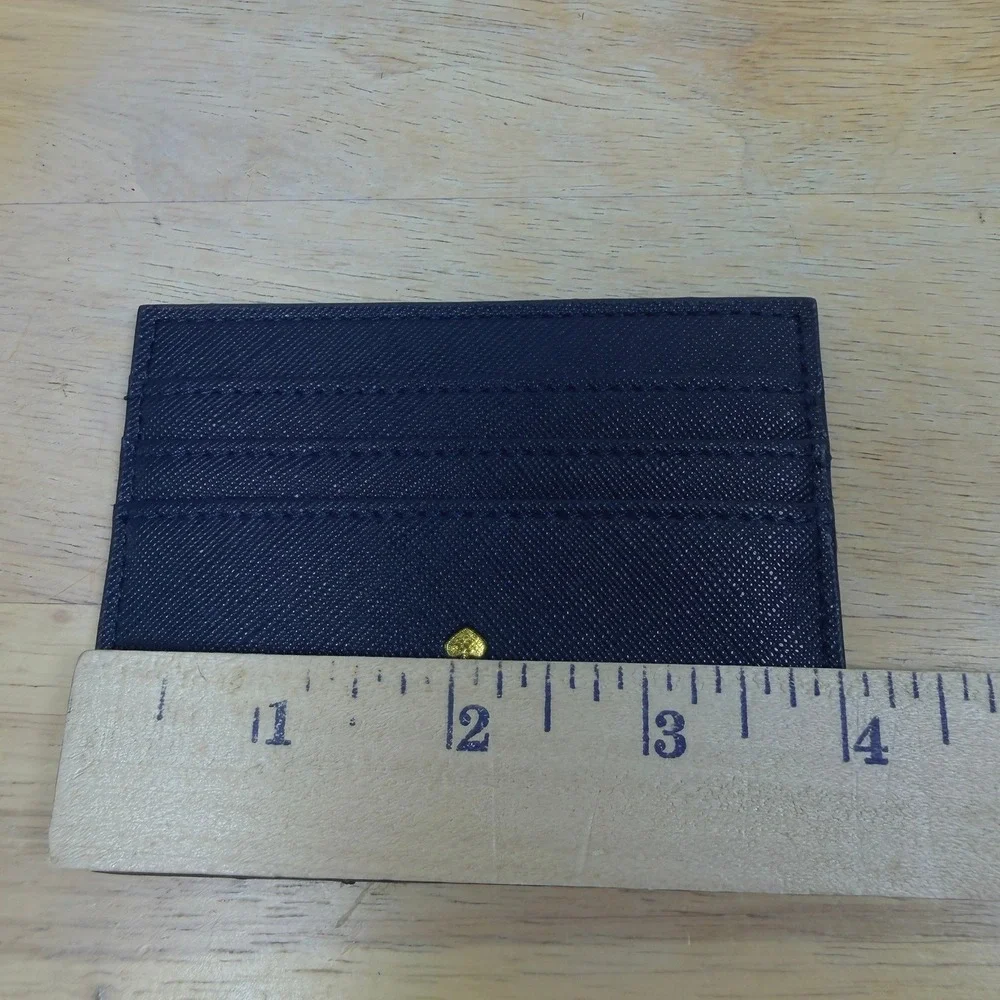 Kate Spade New York Greta Court Graham Glitter Card‎ Case Navy NWT Classic Glam
